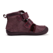 D.D. Step Barefoot (Mezítlábas) Bordó fényes szíves, magas szárú, lány tavaszi-őszi zárt cipő