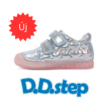 D D. Step Cobalt színű, lány, tavaszi-őszi, szíves mintás, valódi bőr cipő S049-61112M