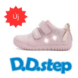 D.D. Step Baby Pink lány cipő, egyszarvú mintával, LED  25 méretben S050-61970AM