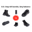 D.D. Step fekete fűzős és cipzáros bakancs W056-52456BL