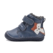D.D. Step Barefoot (Mezítlábas) róka mintás, bélelt, téli, bőr, fiú bokacipő W070-52301