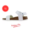 Superfit fehér, szolidan csillogó lány szandál 1-000123-1060