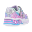 Skechers Sweetheart Lights silver/aqua ezüst/szívárványos gyerek cipő LED 