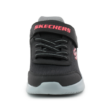 Skechers fekete/piros/szürke gumifüzős, tépőzáras bebújós fiú sportcipő