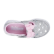 Skechers, Go-walk-Bitty Hearts cipő, melange pink/szürke/ezüstszín  