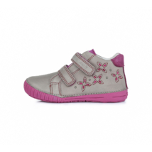 D.D. step szürke-rózsaszín virágos cipő