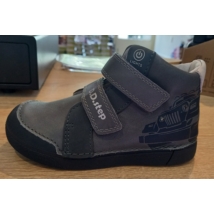 D.D. Step  Grey Fiú, bőr, világítós, magas szárú átmeneti, tavaszi-őszi cipő 25 méretben A068-52151M