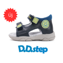 D.D. Step Royal Blue, fiú szandál smile mintával G064-61554M