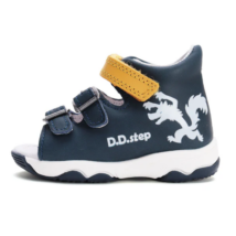 D.D. Step Bermuda Blue tavaszi-őszi, átmeneti, bőr, zárt kérgű fiú szandál G064-51156