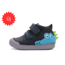 D.D. Step Royal Blue bőr, krokodil mintás, kék, fiú, zárt cipő
