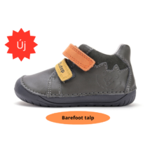 D.D. Step Barefoot (Mezítlábas) Khaki színű, fiú, magas szárú, bőr cipő