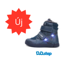D.D. Step bolygó mintás, LED-es bélelt, fiú téli bakancs 30 méret