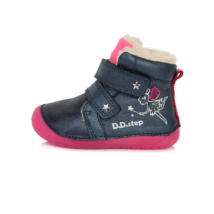 D.D. step kék/rózsaszín tündéres Barefoot bélelt fluoreszkáló bokacipő