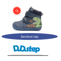 D.D. Step Barefoot (Mezítlábas) Royal Blue fiú, bélelt, bakancs 