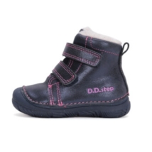 D.D. Step sötétkék bélelt lány csizma pink diszvarrással M sorozat
