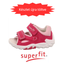 Superfit Flow Pink, pink talpbetétes lány szandál ezüst mosolygós jellel