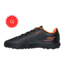 Skechers Black/Orange fiú, műfüves pályára tervezett focicipő