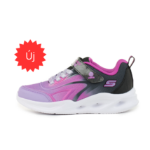 Skechers lány fekete/szines LED sportcipő