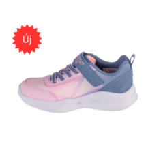Skechers Szürke/Rózsaszínű világítós lány sportcipő LED