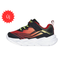 Skechers Piros-fekete mintás fiú sportcipő