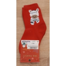 Mr Pamut karácsonyi  zebra mintás piros zokni 27-30 méretben