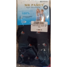 MR Pamut fiú harisnya 100% pamut orrvarrás nélküli 4-6 éveseknek 1. szín hajó mintás