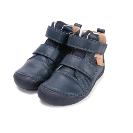 D.D. Step Royal Blue Barefoot (Mezítlábas) Fiú magas szárú, bőr, őszi, fiú cipő