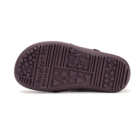 D.D. Step Barefoot (Mezítlábas) Bordó fényes szíves, magas szárú, lány tavaszi-őszi zárt cipő