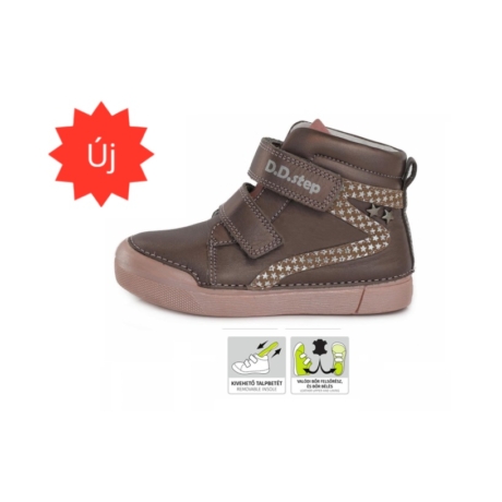 D.D. Step Champagne lány maga szárú, tavaszi-őszi lány cipő