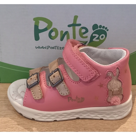 Ponte20 Daisy Pink lány, két csatos, szupinált szandál DA05-6-1718