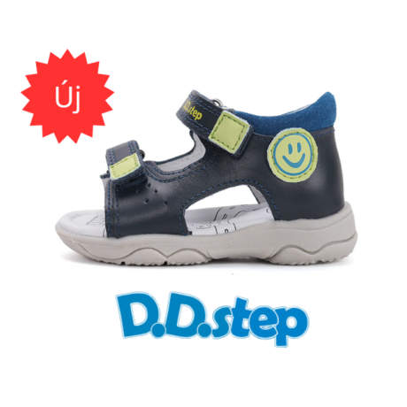 D.D. Step Royal Blue, fiú szandál smile mintával G064-61554