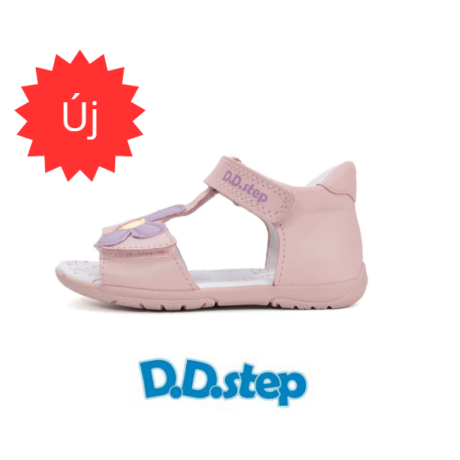 D.D. Step Baby Pink lila virágos lány szandál G111-61348AM