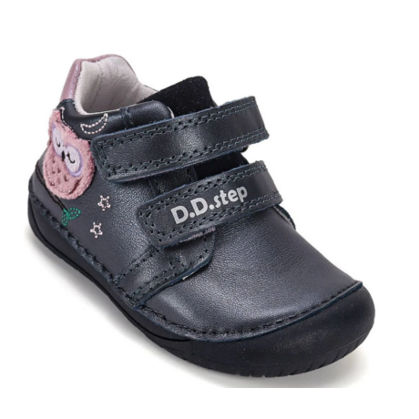 D.D. Step Barefoot-mezítlábas tavaszi-őszi lány cipő bagoly mintával S070-626594A