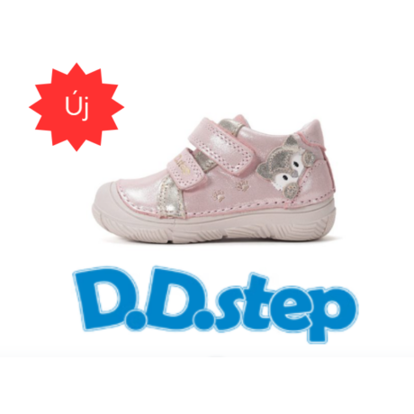 D.D. Step Rose Gold lány, tavaszi-őszi, valódi bőr, zárt cipő S082-61703F