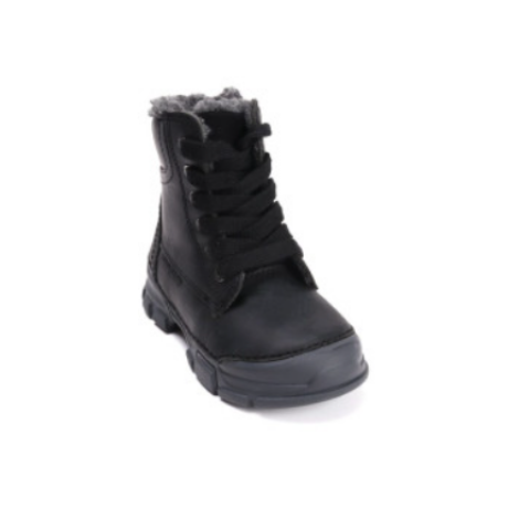 D.D. Step fekete fűzős és cipzáros bakancs W056-52456BL