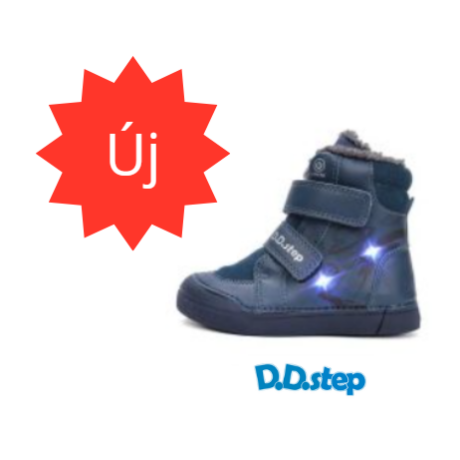 D.D. Step bolygó mintás, LED-es bélelt, fiú téli bakancs 30 méret