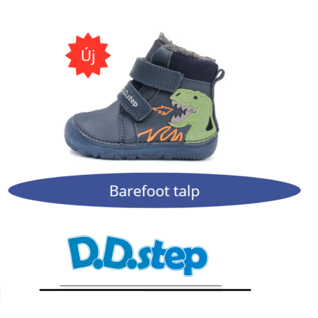 D.D. Step Barefoot (Mezítlábas) Royal Blue fiú, bélelt, bakancs 