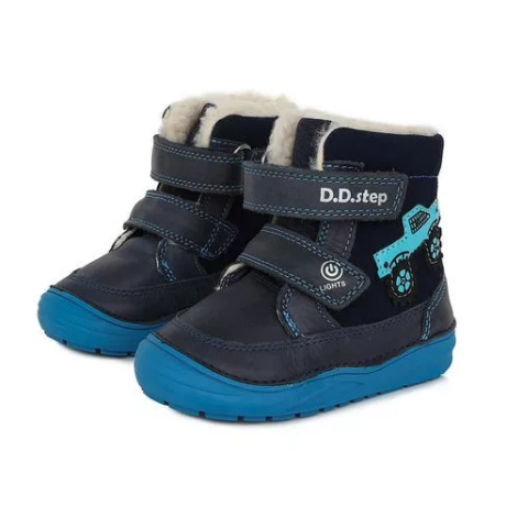 D.D. Step Royal Blue fiú bélelt cipő, LED