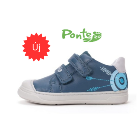 Ponte20 Royal Blue fiú, szupinált, kék, átmeneti, tavaszi-őszi, valódi bőr, zárt cipő DA03-6-1231