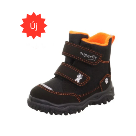 Superfit Husky1 fekete/narancssárga fiú hótaposó Husky kutyus mintával