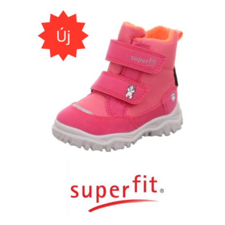 Superfit Sympatex Husky1 Pink/Narancssárga lány hótaposó Husky kutyus mintával
