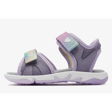 Superfit Pebbles 1-009540-8500 lila szivárványos lány szandál
