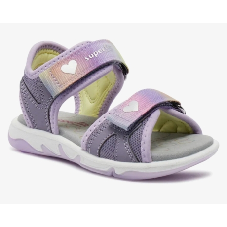 Superfit Pebbles 1-009540-8500 lila szivárványos lány szandál
