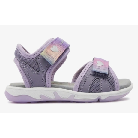 Superfit Pebbles 1-009540-8500 lila szivárványos lány szandál