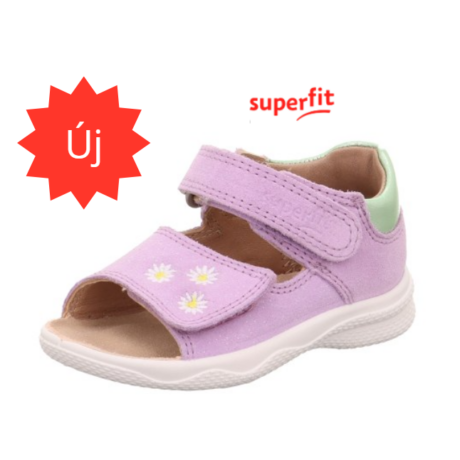 Superfit Lila/Hellgrün virágos lány szandál