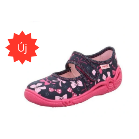 Superfit Belinda Blau Textil lány szandálcipő masni mintával