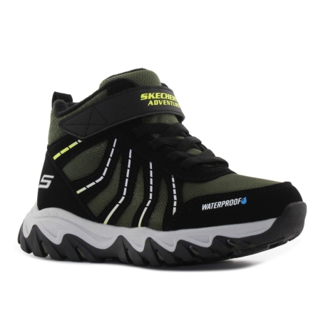 Skechers Rugged Ranger - Strom Trail fekete-zöld fiú bakancs, vízálló