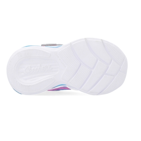 Skechers Sweetheart Lights silver/aqua ezüst/szívárványos gyerek cipő LED 