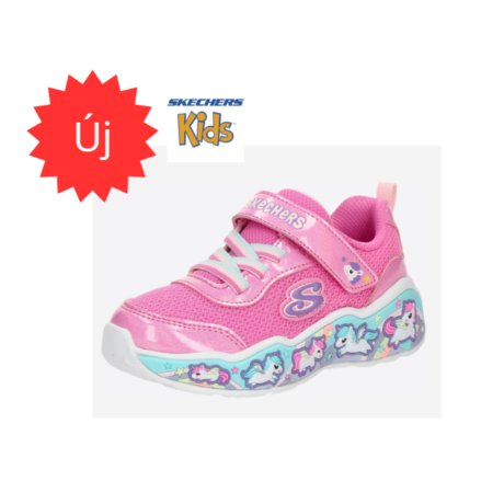Skechers Pink, unikornis mintás lány sportcipő 303158N/PKMT