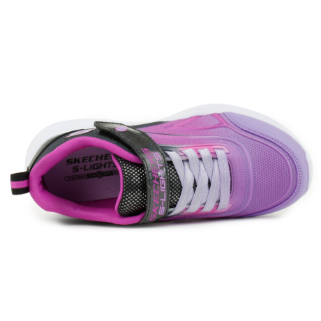 Skechers lány fekete/szines LED sportcipő